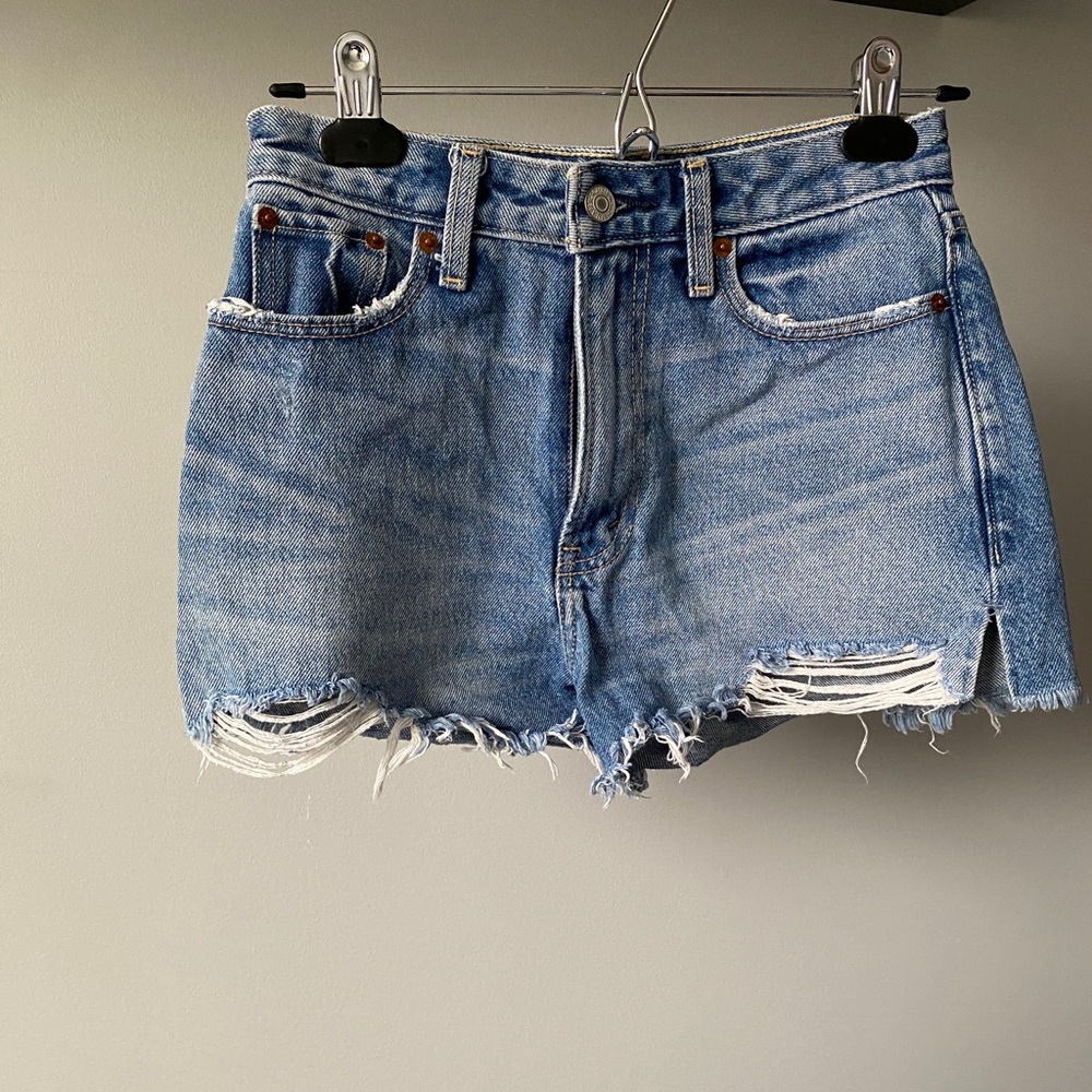 Abercrombie Distressed Jean Shorts